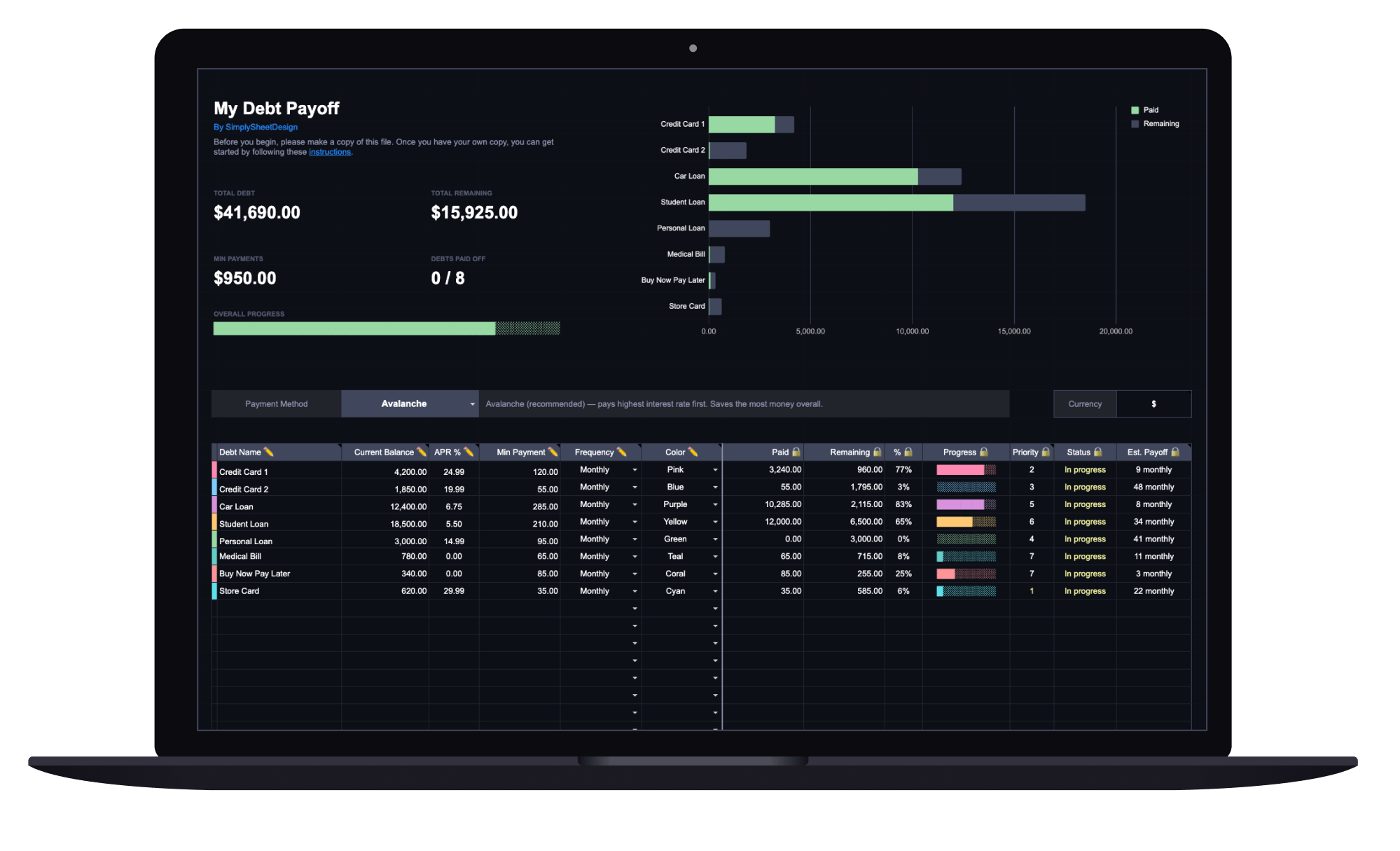 Debt Payoff Tracker preview